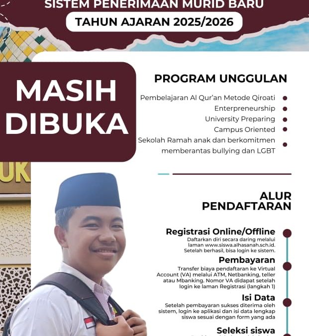 SMPB (Sistem Penerimaan Murid Baru) 2025/2026 SMAIT Al Hasanah Bengkulu